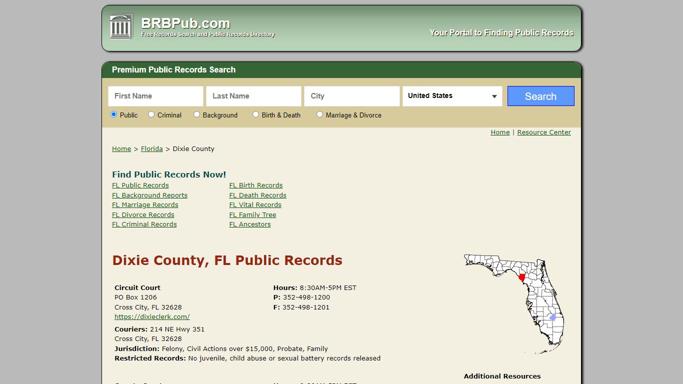 Dixie County Public Records | Search Florida Government ...