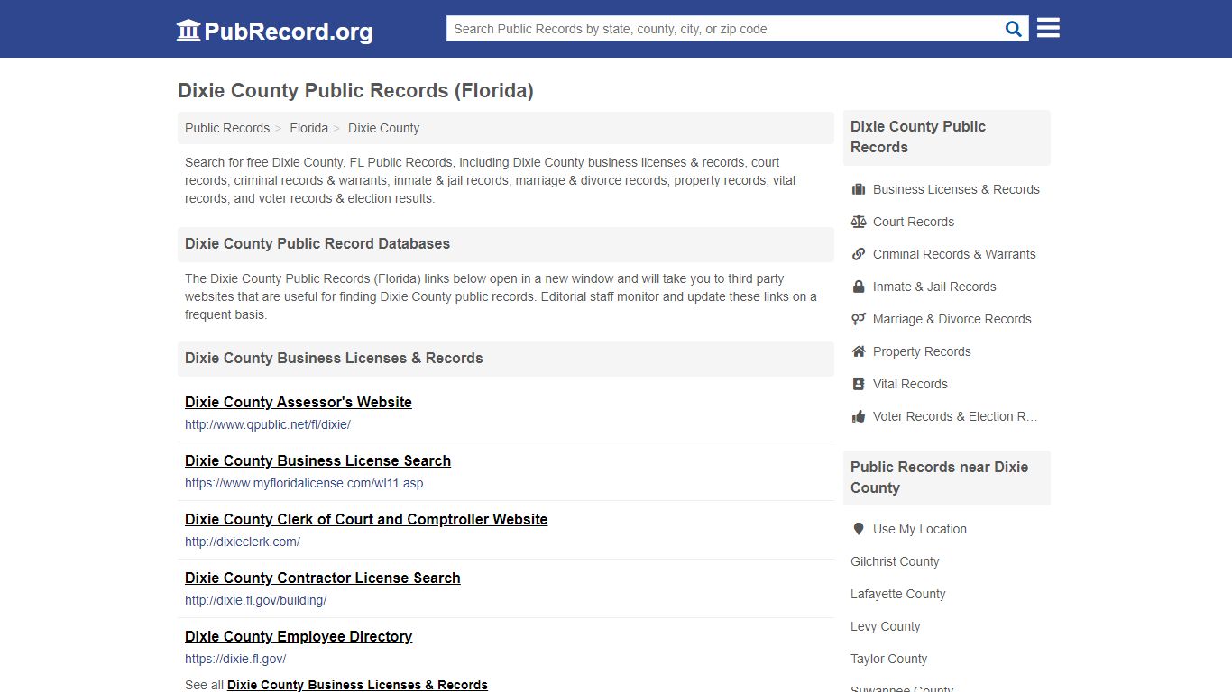 Free Dixie County Public Records (Florida Public Records)